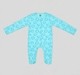 Infant Unisex 2-Pack Full Sleeve Footed Sleepsuit Set - Hedgehog & Aqua Print