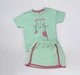 Baby Girls Mint Green Cat Graphic T-Shirt and Skirt Set