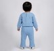 Baby Girls Sky Blue Waffle Sweatshirt and Pants Lounge Set
