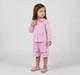 Girls Pink Seersucker Peter Pan Collar Top and Shorts Co-ord Set