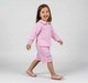 Girls Pink Seersucker Peter Pan Collar Top and Shorts Co-ord Set