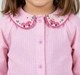 Girls Pink Seersucker Peter Pan Collar Top and Shorts Co-ord Set