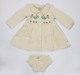 Baby Girls Off-White Floral Embroidered Peter Pan Collar Dress