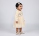 Baby Girls Off-White Floral Embroidered Peter Pan Collar Dress