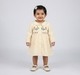 Baby Girls Off-White Floral Embroidered Peter Pan Collar Dress