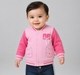 Baby Girls Pink Varsity Bomber Jacket with Cat Face Pockets