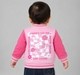 Baby Girls Pink Varsity Bomber Jacket with Cat Face Pockets