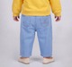 Baby Light Blue Flower Patch Soft Denim Pants
