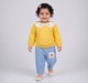 Baby Light Blue Flower Patch Soft Denim Pants