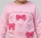 Baby Girls Pink 'Cute Bow Club' Applique Sweatshirt