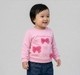 Baby Girls Pink 'Cute Bow Club' Applique Sweatshirt