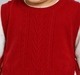 Infant Girls 2-Piece Off-White Heart Print Dress & Red Cable Knit Vest Set