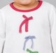Baby Girls White Textured Waffle Top with Contrast Bow Accent and Peplum Hem