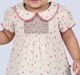 Baby Girls Floral Smocked Cotton Top with Peter Pan Collar
