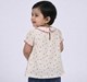 Baby Girls Floral Smocked Cotton Top with Peter Pan Collar