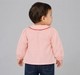 Baby Girls Peach Pleated Button-Down Shirt with Floral Embroidery