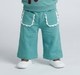 Baby Girls Teal Relaxed Fit Trousers with Scalloped Front Pockets