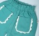 Baby Girls Teal Relaxed Fit Trousers with Scalloped Front Pockets