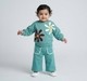 Baby Girls Teal Relaxed Fit Trousers with Scalloped Front Pockets