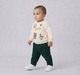Infant Boys Cream Western Sweatshirt & Teal Corduroy Trousers Set