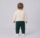 Infant Boys Cream Western Sweatshirt & Teal Corduroy Trousers Set