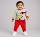 Baby Boys Red Graphic Jogger Track Pants