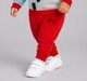 Baby Boys Red Graphic Jogger Track Pants