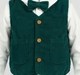 Baby Boys Elegant Emerald Green Corduroy 3-Piece Waistcoat Set