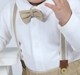 Toddler Boys Formal Party Set - White Shirt, Trousers, Suspenders & Bowtie
