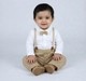 Toddler Boys Formal Party Set - White Shirt, Trousers, Suspenders & Bowtie