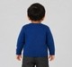 Infant Boys Blue Construction Truck Applique Knitted Sweater