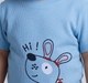 Baby Boys Light Blue Waffle Knit 'Hi!' Dog T-Shirt