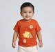 Baby Boys Rust Orange Camping Adventure Graphic T-Shirt