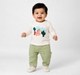 Infant Cream Full-Sleeve T-Shirt with Horse & Cactus Applique