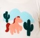 Infant Cream Full-Sleeve T-Shirt with Horse & Cactus Applique