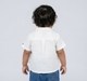 Baby Boys White Short Sleeve Shirt with Dog Embroidery & Contrast Buttons