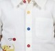 Baby Boys White Short Sleeve Shirt with Dog Embroidery & Contrast Buttons