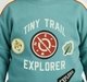 Baby Boys Teal Green 'Tiny Trail Explorer' Graphic Sweatshirt