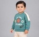 Baby Boys Teal Green 'Tiny Trail Explorer' Graphic Sweatshirt