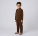 Boys Premium Earth Brown Utility Shirt-Jacket and Pants Set