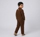 Boys Premium Earth Brown Utility Shirt-Jacket and Pants Set