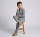 Boys Light Heather Grey Knit Jacket and Joggers Lounge Set