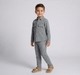 Boys Light Heather Grey Knit Jacket and Joggers Lounge Set