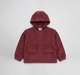 Boys Rust Corduroy Quilted Hooded Jacket