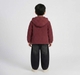 Boys Rust Corduroy Quilted Hooded Jacket