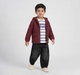 Boys Rust Corduroy Quilted Hooded Jacket