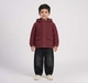 Boys Rust Corduroy Quilted Hooded Jacket