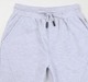 Boys Light Grey Melange Slim Fit Ribbed Joggers