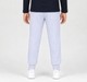 Boys Light Grey Melange Slim Fit Ribbed Joggers