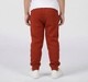 Boys Rust Red Knit Joggers with Front Seam Piping